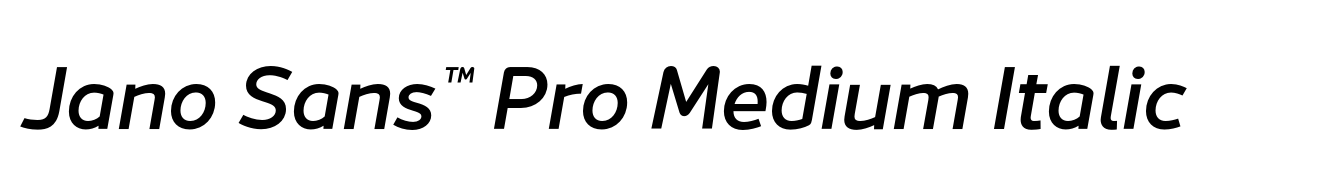 Jano Sans™ Pro Medium Italic